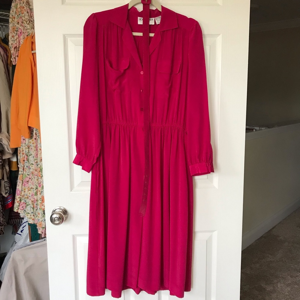 Vintage Joan Leslie Petite Fuschia Dress